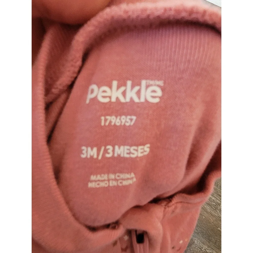 Pekkle Baby Girl Pink‎ Rainbow Star Cloud Footed Sleeper Pajamas 3 Months #9